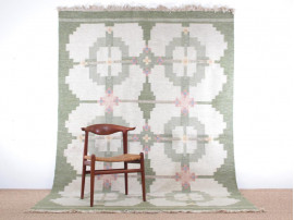 Tapis scandinave Rolakan en laine tissé main. Pièce unique vintage. 300 x 200 cm. 