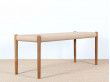 Banc scandinave n°63 A en teck et corde de Niels Moller pour JL Mollers 120 cm