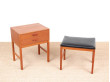 Mid-Century  modern scandinavian set of hall furniture in teak