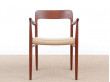 Mid-Century  modern scandinavian armchair in teak model 56 by Niels O. Møller