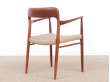 Mid-Century  modern scandinavian armchair in teak model 56 by Niels O. Møller