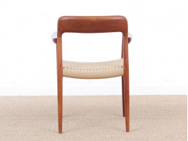 Fauteuil scandinave en teck et corde modèle 56