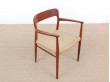 Mid-Century  modern scandinavian armchair in teak model 56 by Niels O. Møller