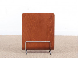 Mid-Century  modern scandinavian magazine rack in pywood. Teak stained