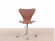 Mid-Century  modern scandinavian leather desk chair Model 3117 by Arne Jacobsen for Fritz Hansen