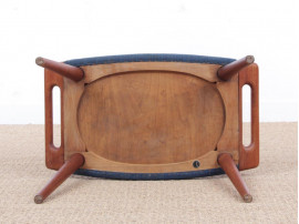 Mid-Century  modern scandinavian "papa bear" stool AP-29 by Hans Wegner for AP Stolen. 