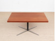 Mid-Century  modern ajustable coffe/dining table in teak by Wilhelm Renz