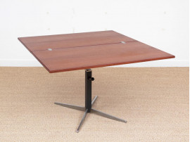 Mid-Century  modern ajustable coffe/dining table in teak by Wilhelm Renz