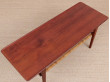 Mid-Century  modern scandinavian coffee table in teak and canne