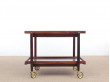 Mid-Century danish serving cart in Rio rosewood by Poul Hundevad