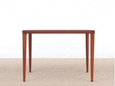 Mid century modern scandinavian teak coffee table with ceramic tiles by H.W. Klein