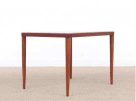 Mid century modern scandinavian teak coffee table with ceramic tiles by H.W. Klein