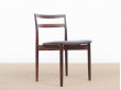 Mid-Century  modern scandinavian set of 6 rosewood chairs modele 61 by Harry Østergaard