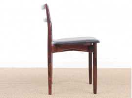 Mid-Century  modern scandinavian set of 6 rosewood chairs modele 61 by Harry Østergaard