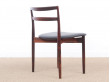 Mid-Century  modern scandinavian set of 6 rosewood chairs modele 61 by Harry Østergaard