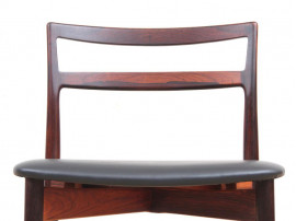 Mid-Century  modern scandinavian set of 6 rosewood chairs modele 61 by Harry Østergaard