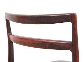 Mid-Century  modern scandinavian set of 6 rosewood chairs modele 61 by Harry Østergaard