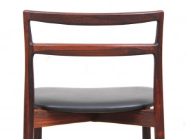 Mid-Century  modern scandinavian set of 6 rosewood chairs modele 61 by Harry Østergaard