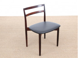 Mid-Century  modern scandinavian set of 6 rosewood chairs modele 61 by Harry Østergaard