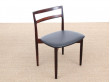 Mid-Century  modern scandinavian set of 6 rosewood chairs modele 61 by Harry Østergaard