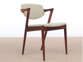 Mid-Century  modern scandinavian set of  6 Kai Kristiansen Rio rosewood chairs, model 42