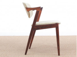 Mid-Century  modern scandinavian set of  6 Kai Kristiansen Rio rosewood chairs, model 42