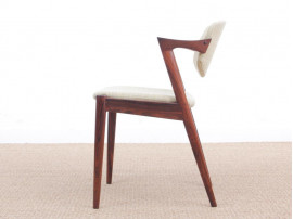 Mid-Century  modern scandinavian set of  6 Kai Kristiansen Rio rosewood chairs, model 42