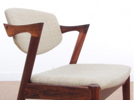 Mid-Century  modern scandinavian set of  6 Kai Kristiansen Rio rosewood chairs, model 42