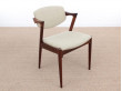 Mid-Century  modern scandinavian set of  6 Kai Kristiansen Rio rosewood chairs, model 42