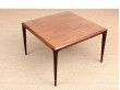 Mid-Century Modern Danish  square coffee table in Rio rosewood by Johannes Andersen