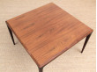 Table basse scandinave carrée en palissandre de Rio