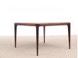 Mid-Century Modern Danish  square coffee table in Rio rosewood by Johannes Andersen