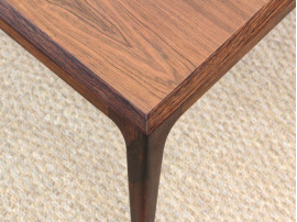 Mid-Century Modern Danish  square coffee table in Rio rosewood by Johannes Andersen