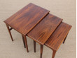 Mid-Century  modern scandinavian nesting tables in Rio rosewood