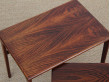 Mid-Century  modern scandinavian nesting tables in Rio rosewood