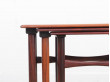 Mid-Century  modern scandinavian nesting tables in Rio rosewood by Poul Hundevad