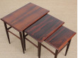 Mid-Century  modern scandinavian nesting tables in Rio rosewood by Poul Hundevad