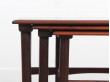 Mid-Century  modern scandinavian nesting tables in Rio rosewood by Poul Hundevad