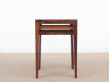 Mid-Century  modern scandinavian nesting tables in Rio rosewood by Severin Hansen