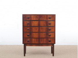 Mid-Century  modern scandinavian little chest of drawer in Rio rosewood by Kai Kristiansen