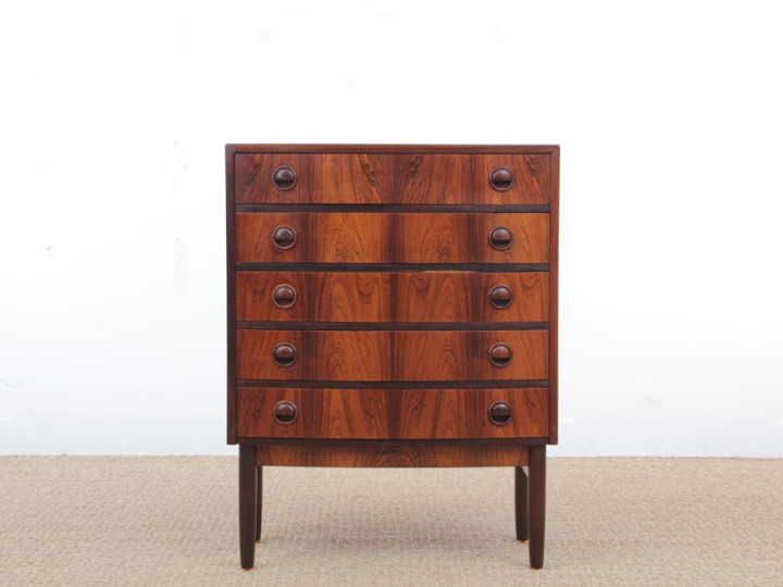 Mid-Century  modern scandinavian little chest of drawer in Rio rosewood by Kai Kristiansen