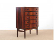 Mid-Century  modern scandinavian little chest of drawer in Rio rosewood by Kai Kristiansen