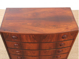 Mid-Century  modern scandinavian little chest of drawer in Rio rosewood by Kai Kristiansen