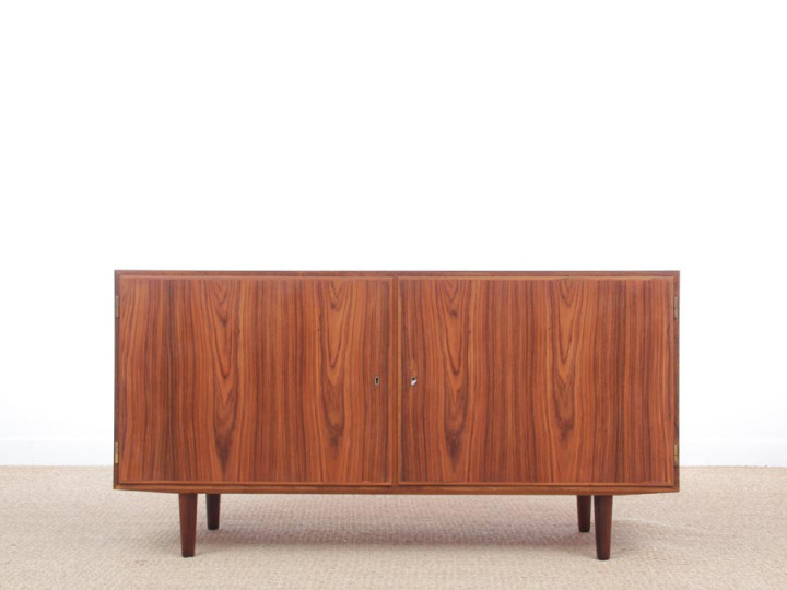 Buffet bas scandinave ou petite enfilade en palissandre de Rio