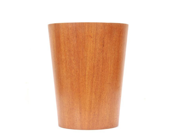 Mid-Century  modern scandinavian paper basket in teak