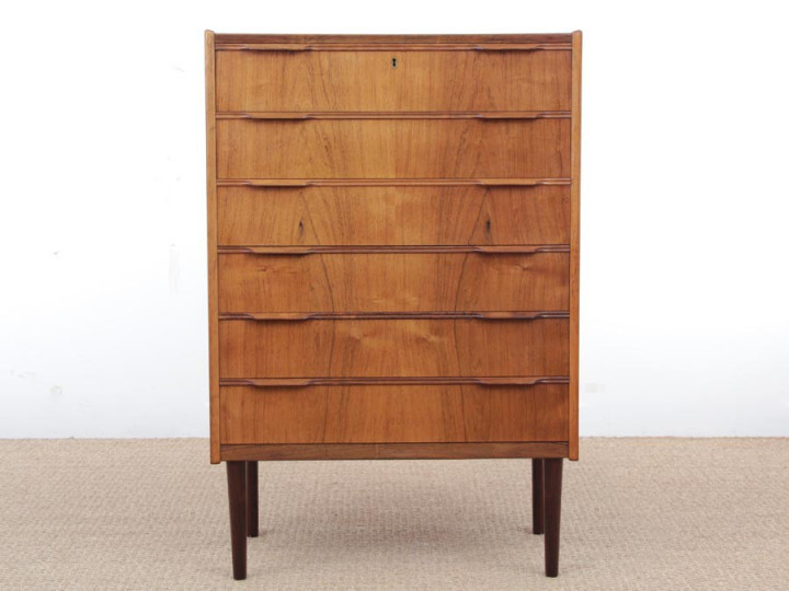 Commode ou semainier scandinave en palissandre de Rio