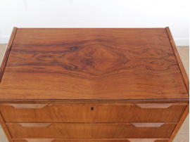 Mid-Century  modern scandinavian chest of drawer in Rio rosewood 