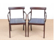 Mid-Century  modern scandinavian pait of 2 armchairs model Rungstedlund in mahogany by Ole Wanscher