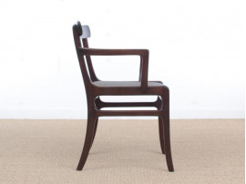 Mid-Century  modern scandinavian pait of 2 armchairs model Rungstedlund in mahogany by Ole Wanscher