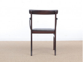 Mid-Century  modern scandinavian pait of 2 armchairs model Rungstedlund in mahogany by Ole Wanscher